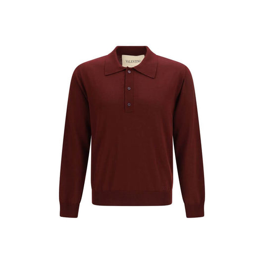 Valentino Garavani Bordeaux Wool Oves Aries Polo Shirt