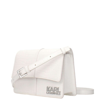 Karl Lagerfeld White Polyethylene Crossbody Bag