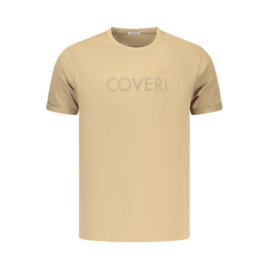 Coveri Moving Brown Cotton Men's Shirt