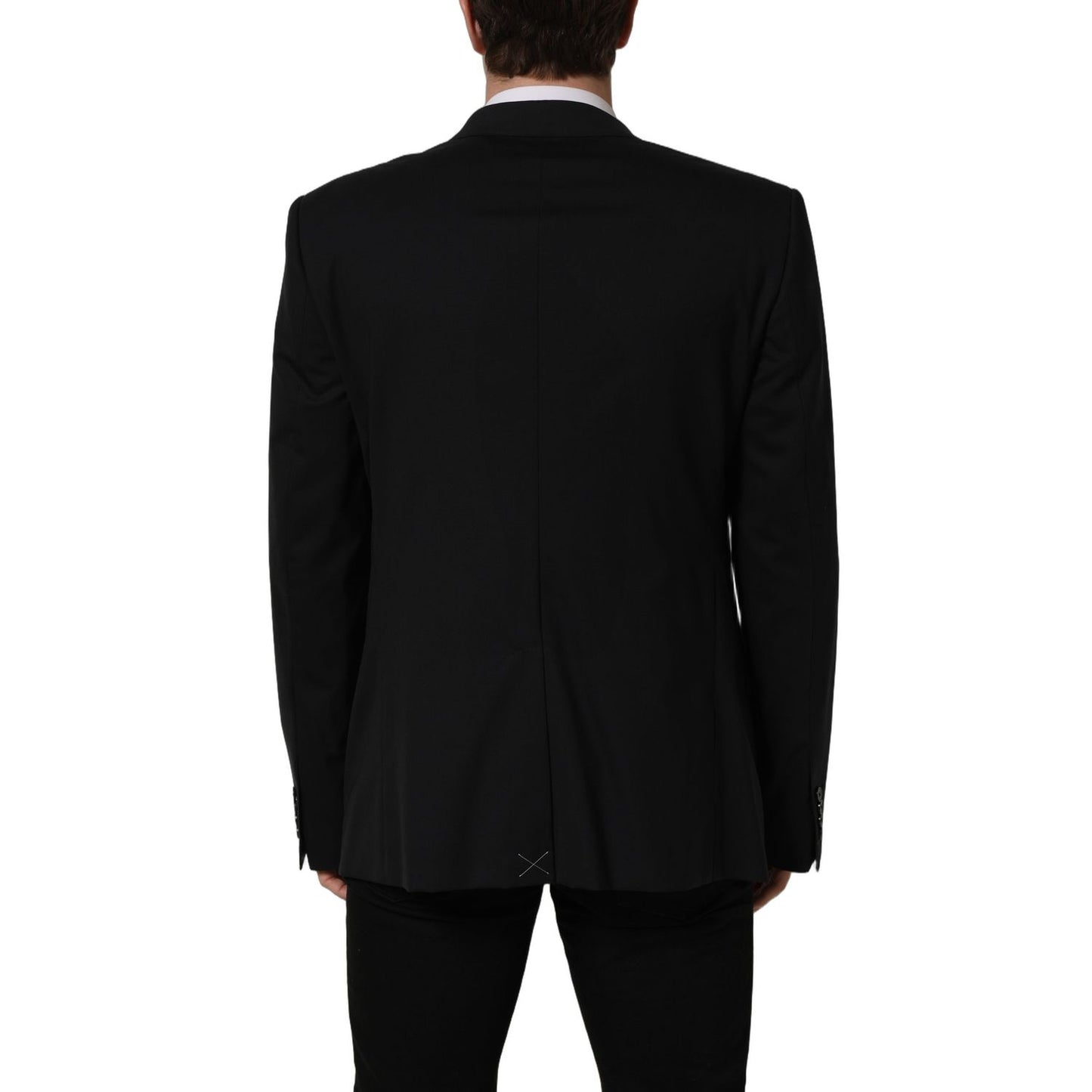 Dolce & Gabbana Black Wool Single Breasted Blazer Jacket