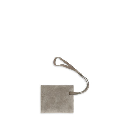 Brunello Cucinelli Gray Calf Leather Bos Taurus Keychain