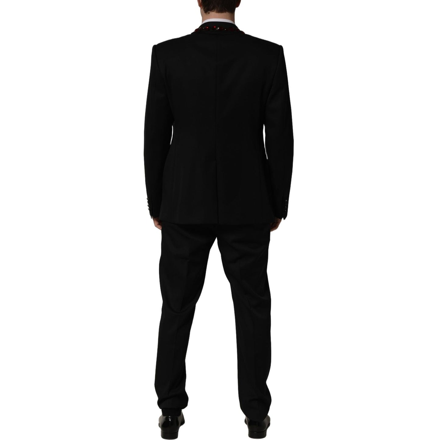 Dolce & Gabbana Black Crystal Embellished 2 Piece Suit