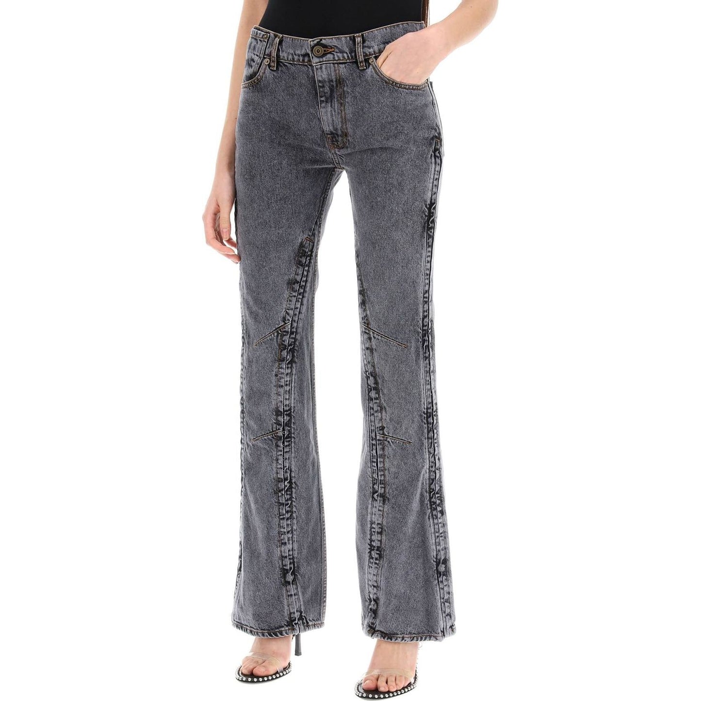 Y Project hook-and-eye flared jeans Jeans Y Project