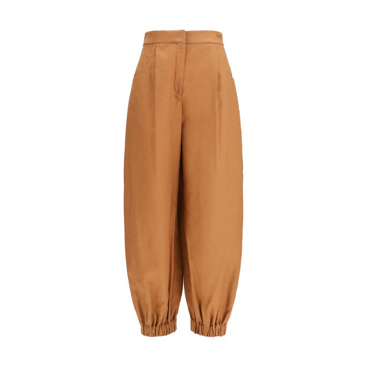 Fendi Brown Linen Casual Pants