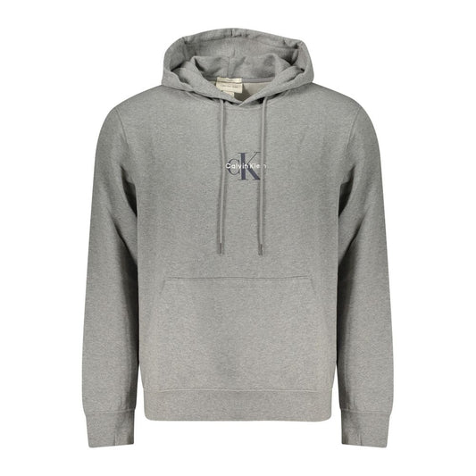 Calvin Klein Gray Cotton Men's Hoodie