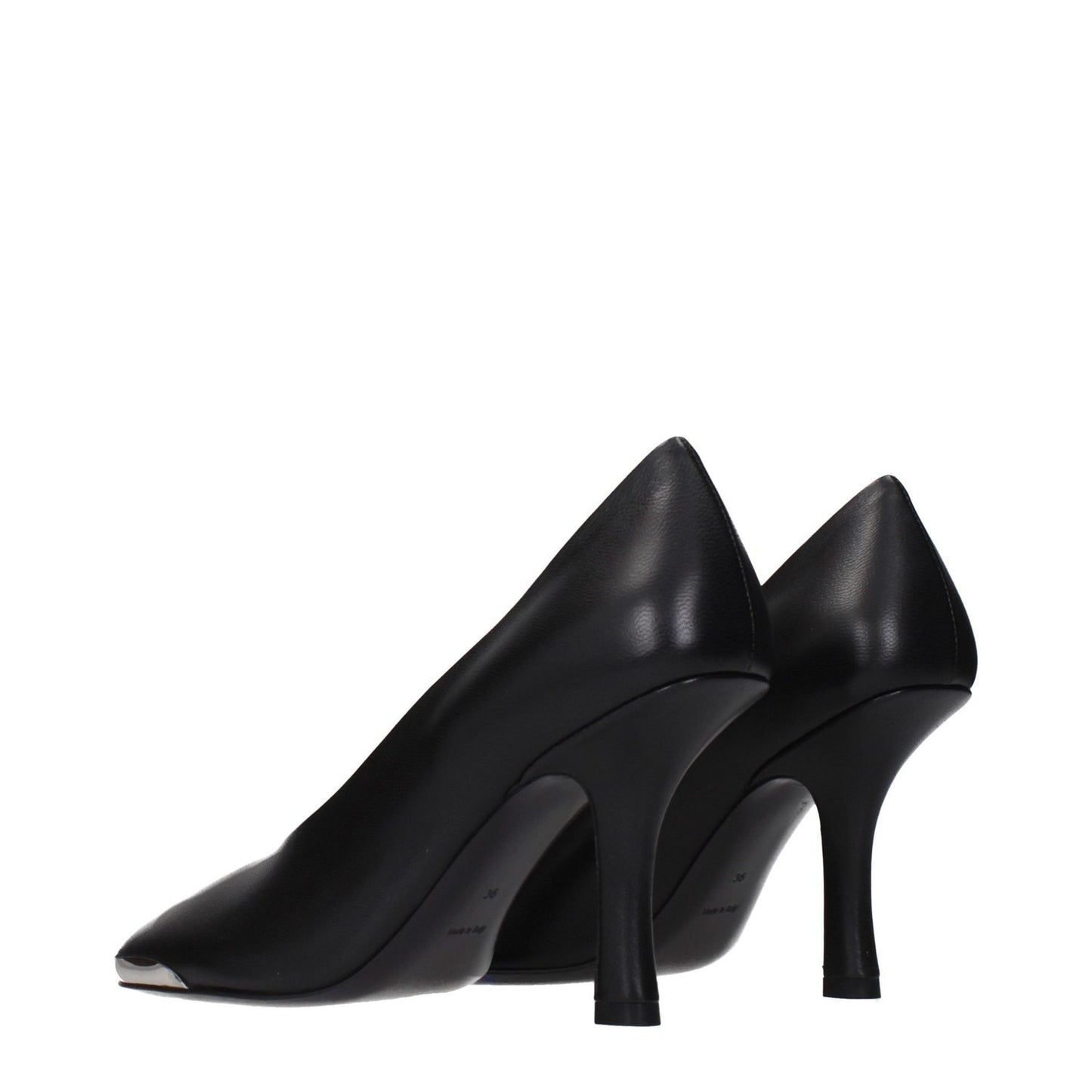 Burberry Black Leather High Heel Pumps