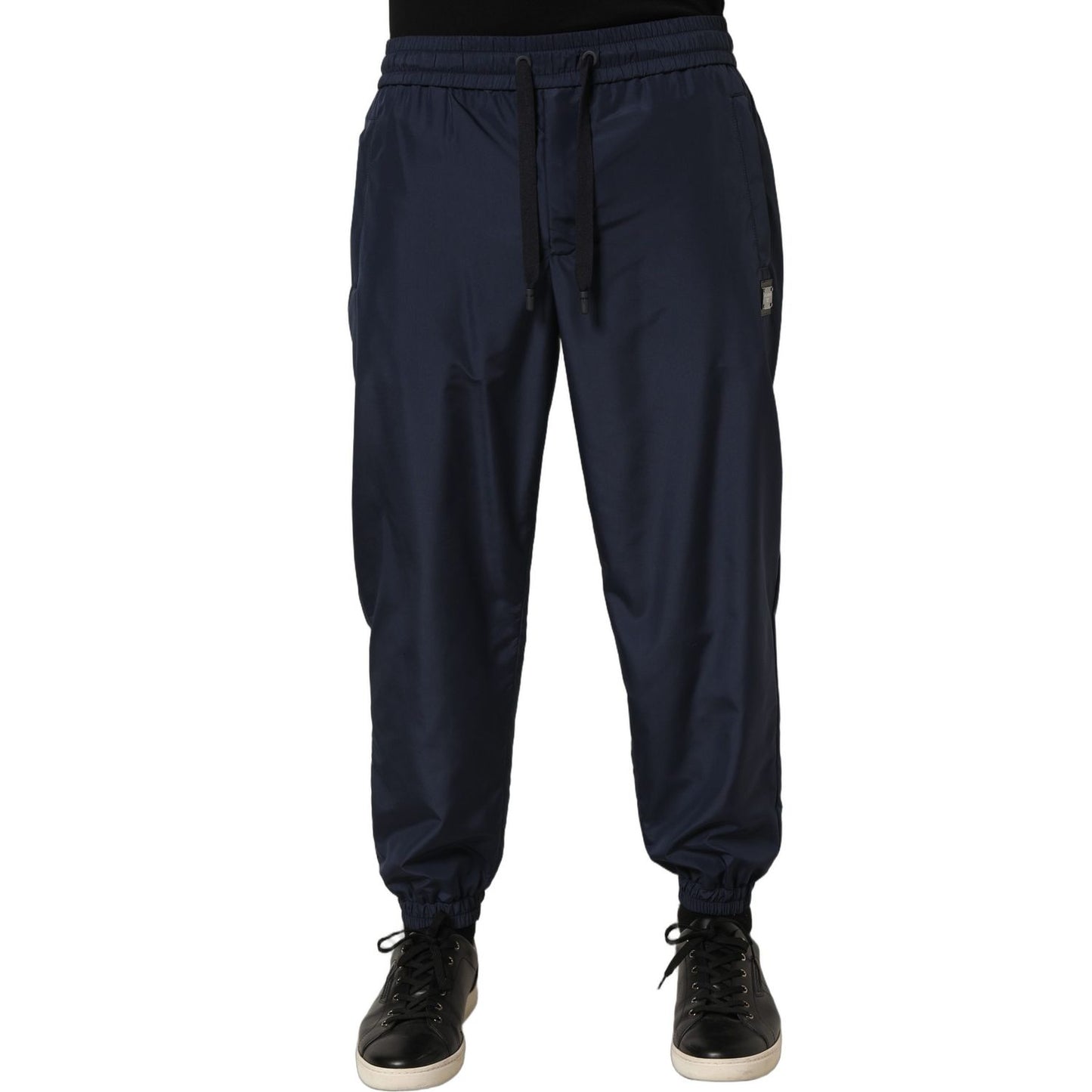 Dolce & Gabbana Dark Blue Polyester Jogger Sweatpants Pants