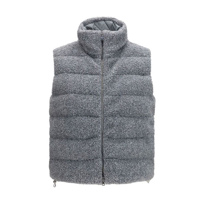 Herno Gray Polyester Sleeveless Jacket