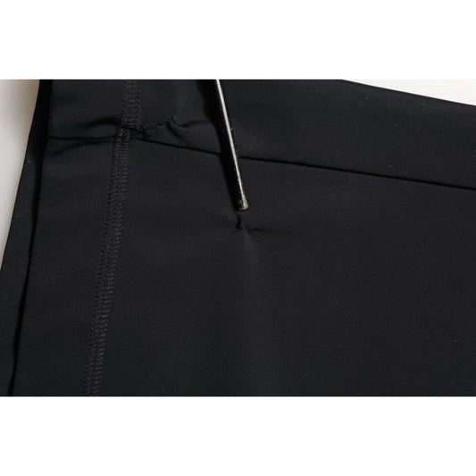 Dolce & Gabbana Black DGVIB3 Stretch Jersey Midi Pencil Cut Skirt