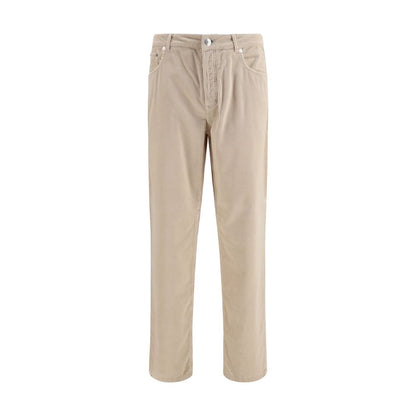 Brunello Cucinelli Beige Cotton Casual Pants