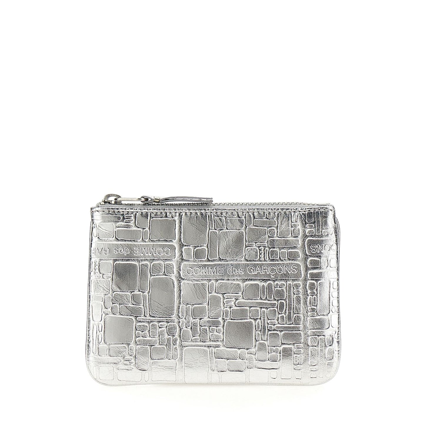 Comme Des Garçons Silver Calfskin Cardholder