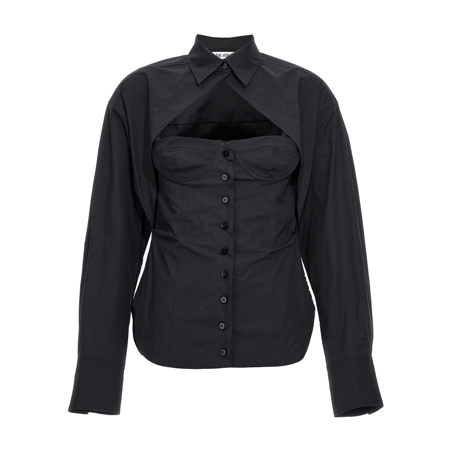 The Attico Black Cotton Blouse