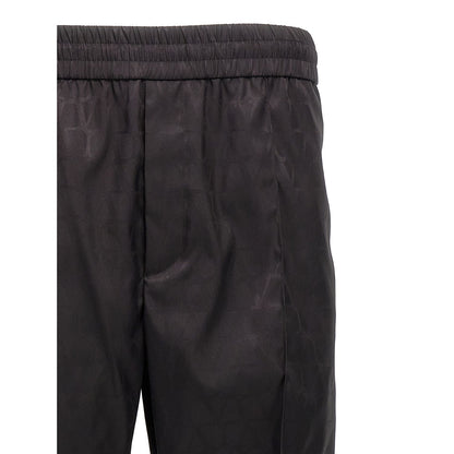 Valentino Garavani Black Polyamide Casual Pants