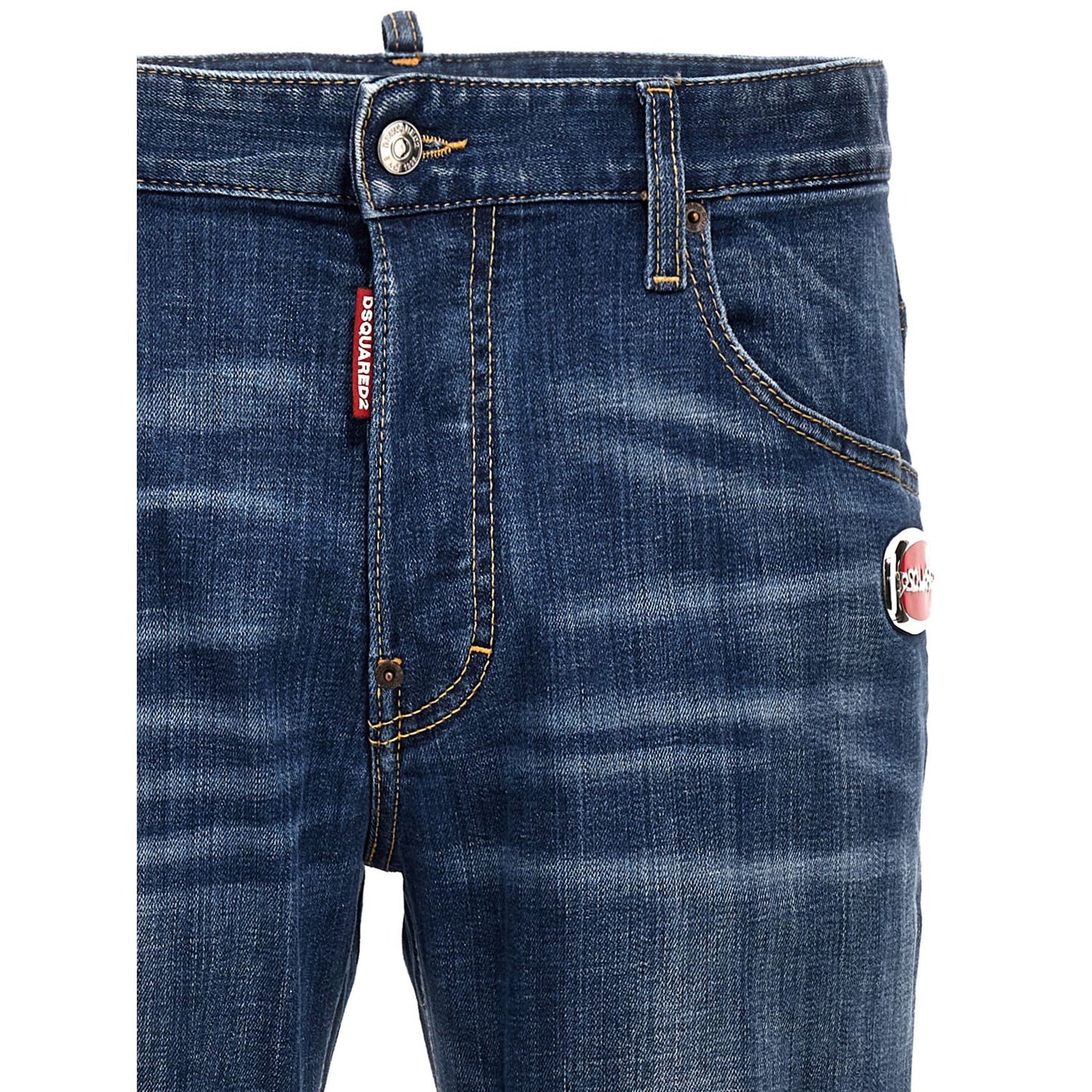 Dsquared² Blue Cotton Relaxed Fit Jeans