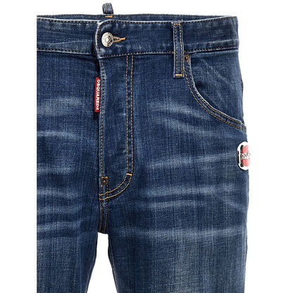 Dsquared² Blue Cotton Relaxed Fit Jeans