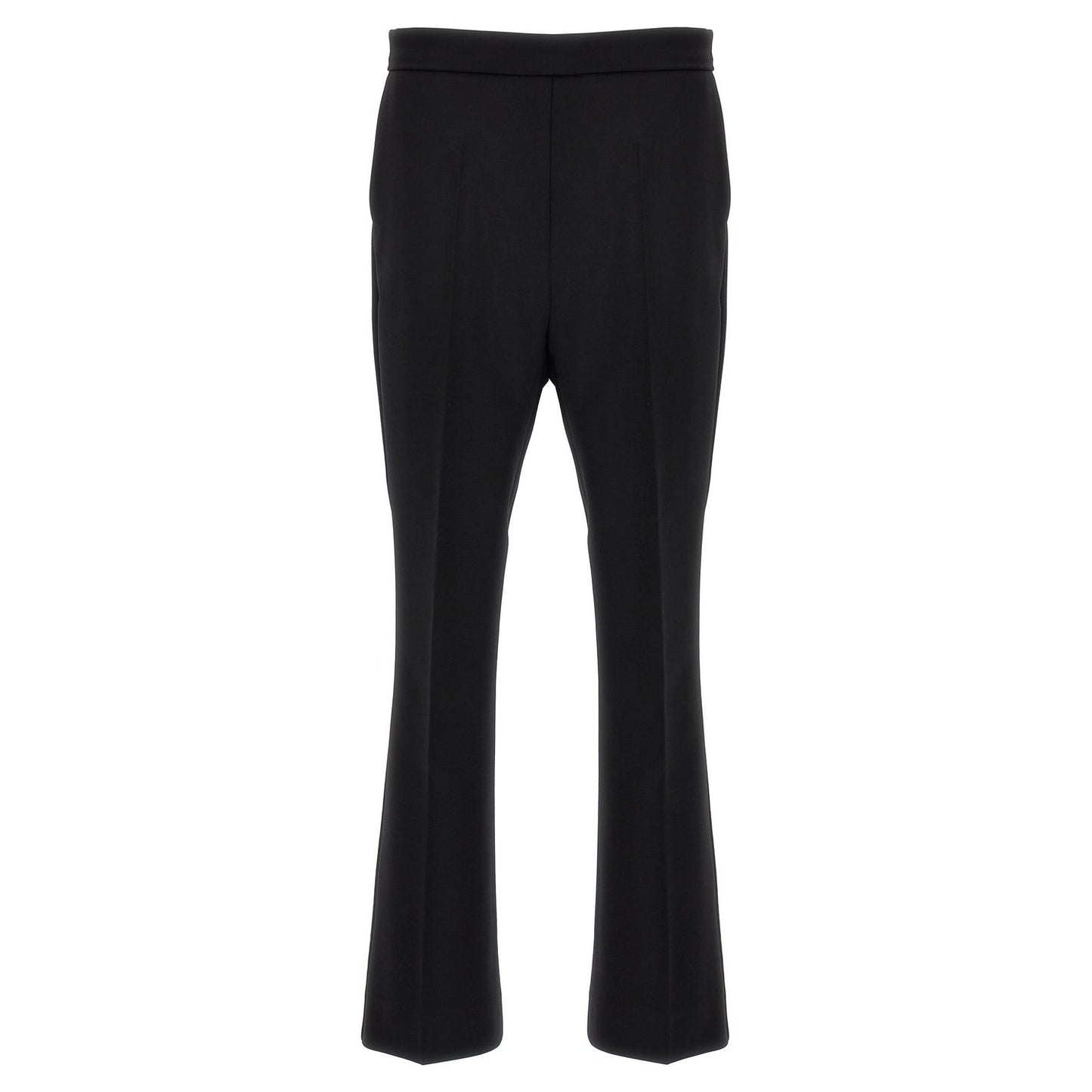 Max Mara Black Virgin Wool Cropped Pants