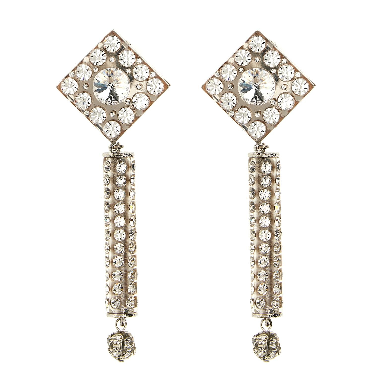 Alessandra Rich Silver Plastic Earrings