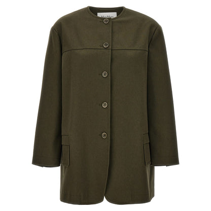 Max Mara Bicolor Cotton Full-Length Jacket