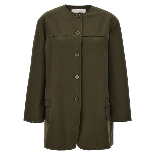 Max Mara Bicolor Cotton Full-Length Jacket