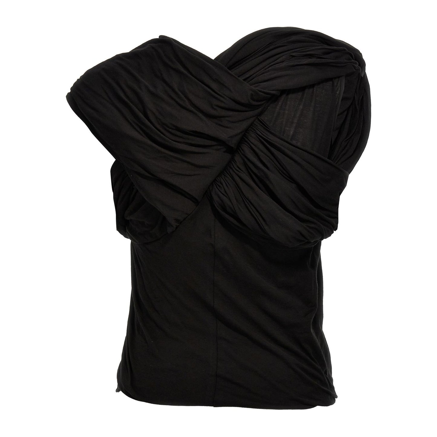 Rick Owens Black Cotton Tank Tops