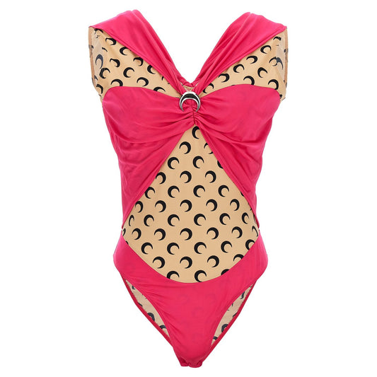 Marine Serre Fuchsia Viscose Bodysuit