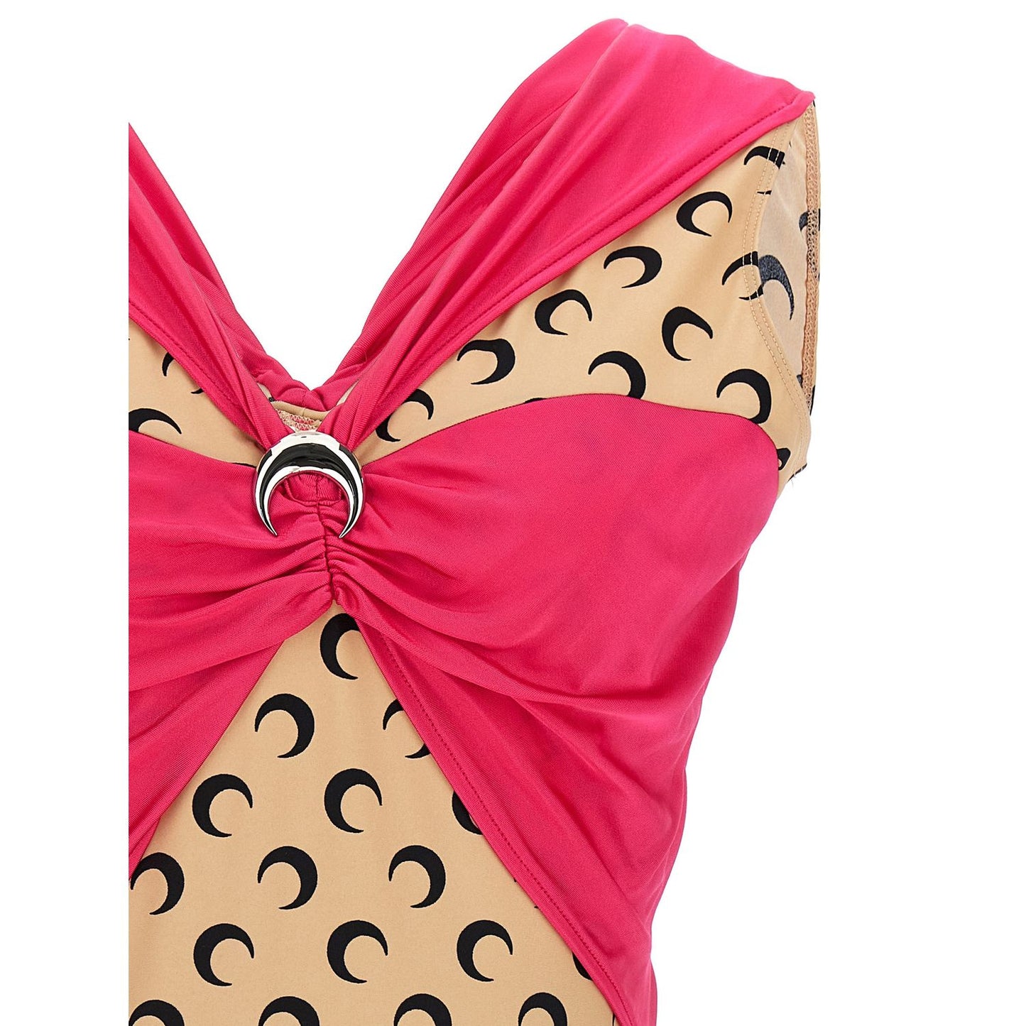 Marine Serre Fuchsia Viscose Bodysuit