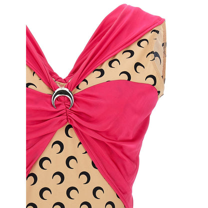 Marine Serre Fuchsia Viscose Bodysuit