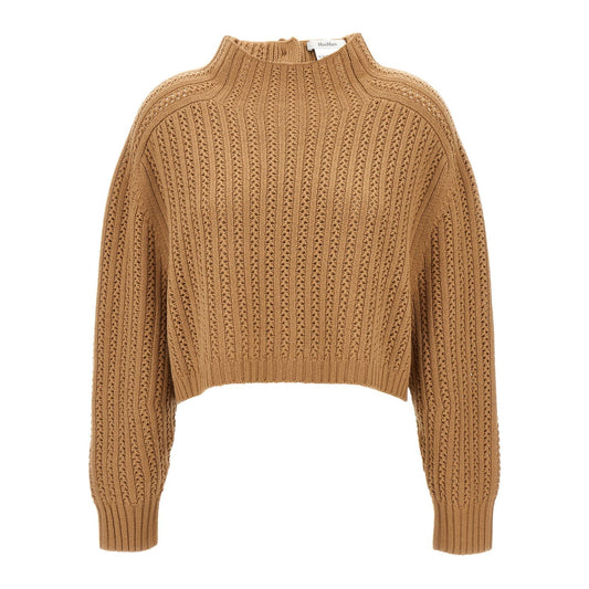 Max Mara Beige Wool Cardigan