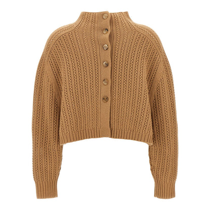 Max Mara Beige Wool Cardigan