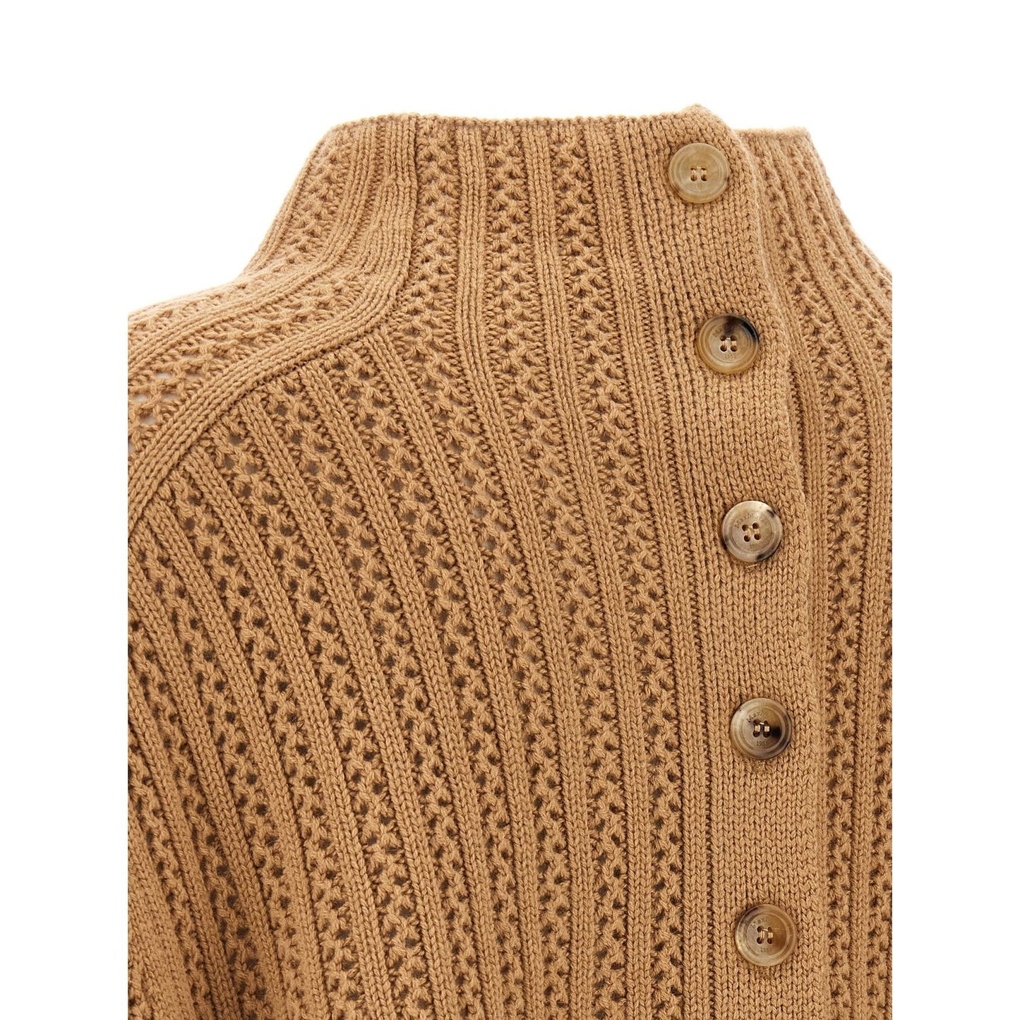 Max Mara Beige Wool Cardigan