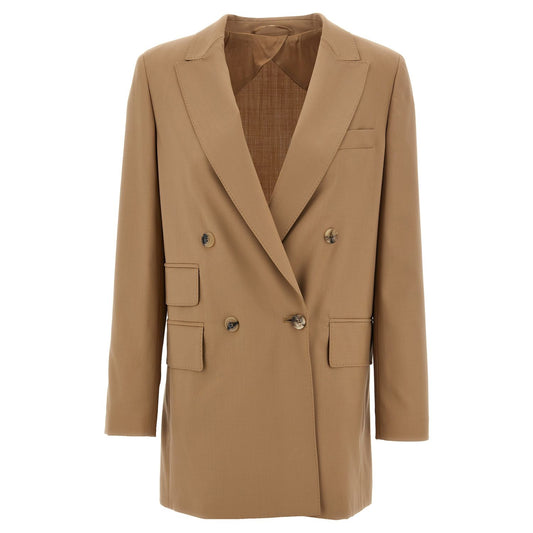 Max Mara Beige Virgin Wool Blazer
