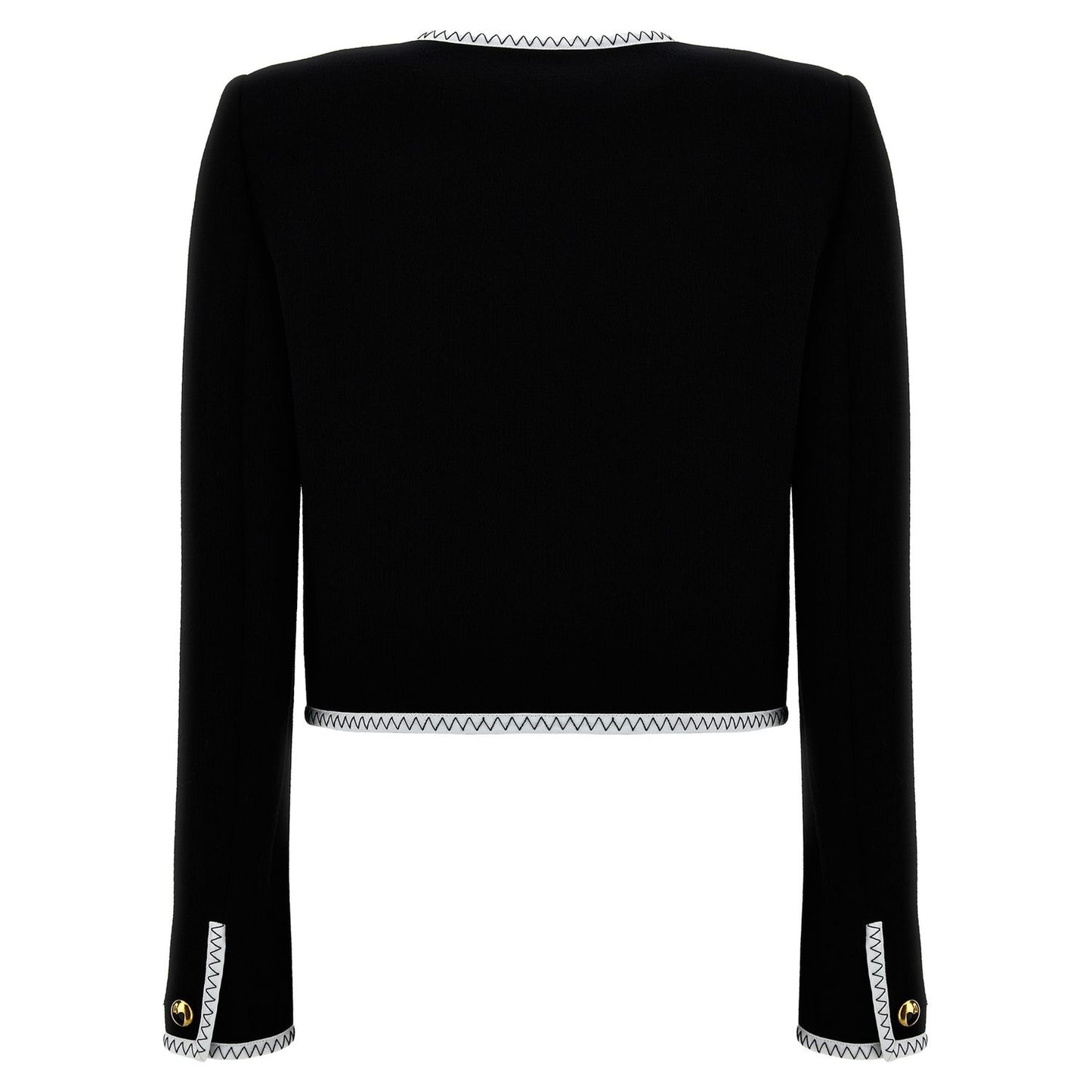 Moschino Bicolor Viscose Full-Length Jacket