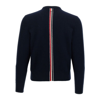 Thom Browne Blue Virgin Wool Cardigan