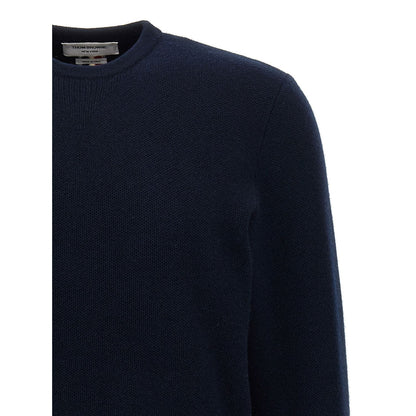 Thom Browne Blue Virgin Wool Cardigan