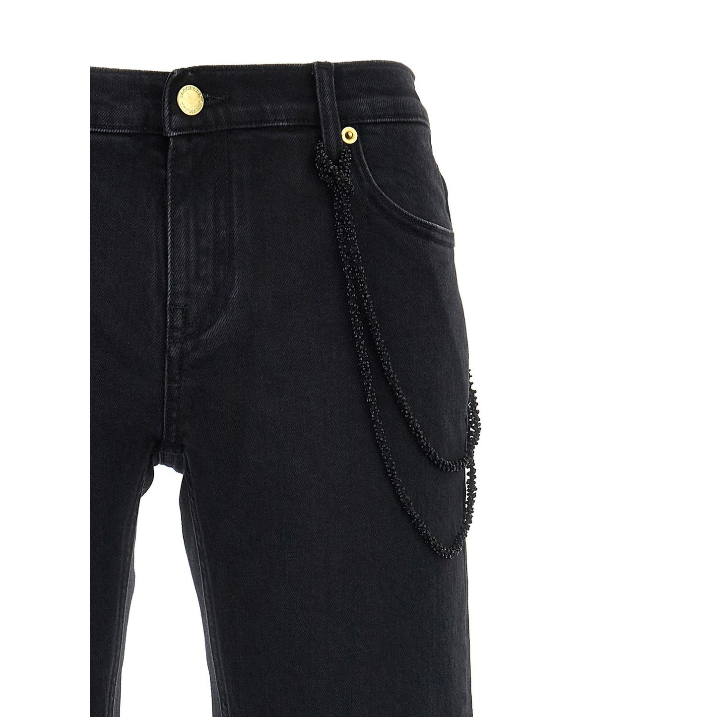 Darkpark Black Cotton Straight-Leg Jeans