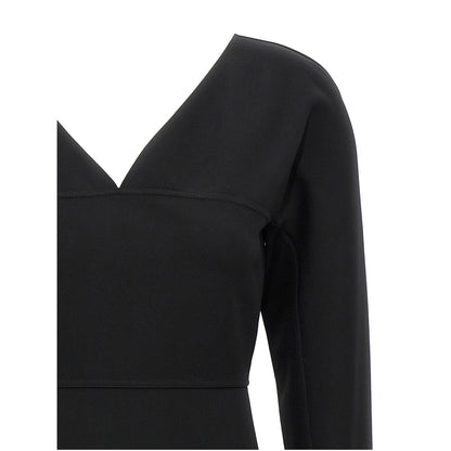 Fendi Black Viscose Midi Dress