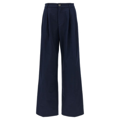 Fortela Blue Cotton Casual Pants