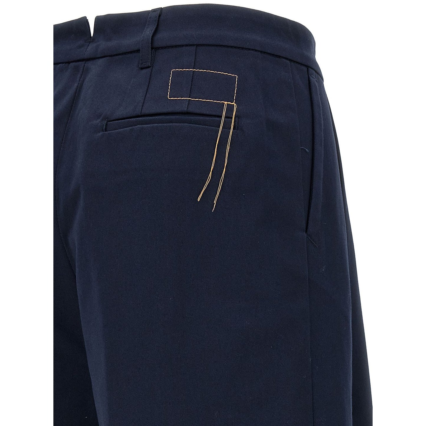 Fortela Blue Cotton Casual Pants