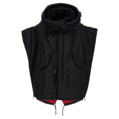 Junya Watanabe Black Nylon Full-Length Jacket