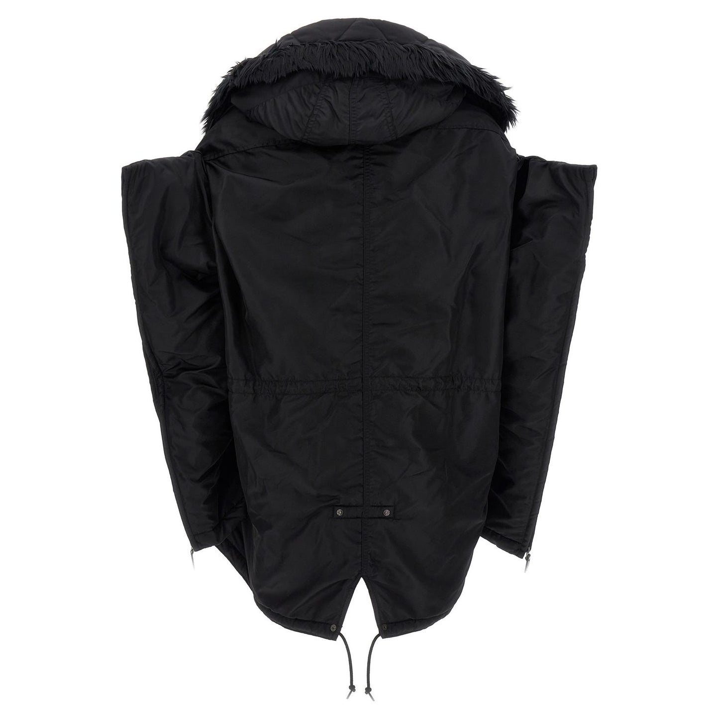 Junya Watanabe Black Nylon Full-Length Jacket