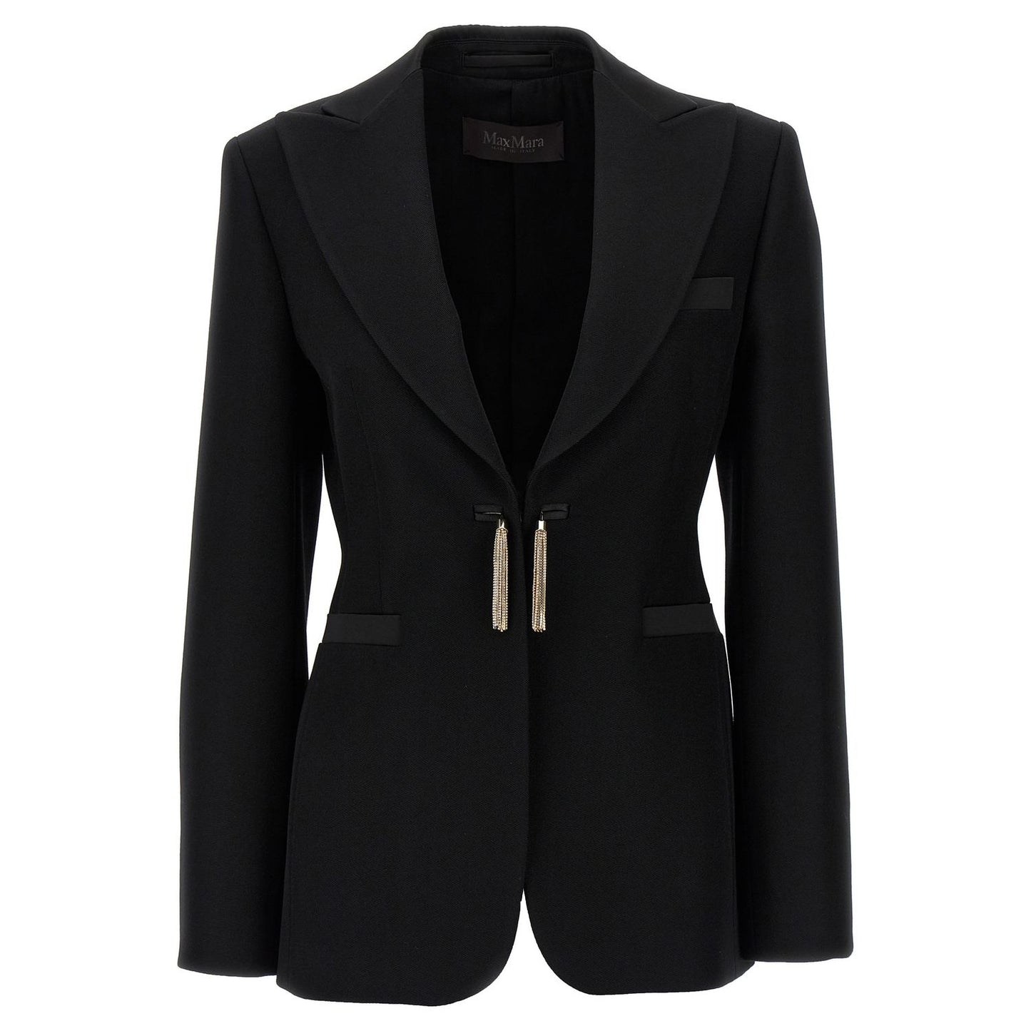Max Mara Black Virgin Wool Blazer