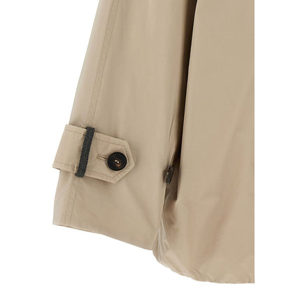 Brunello Cucinelli Beige Polyester Full-Length Jacket