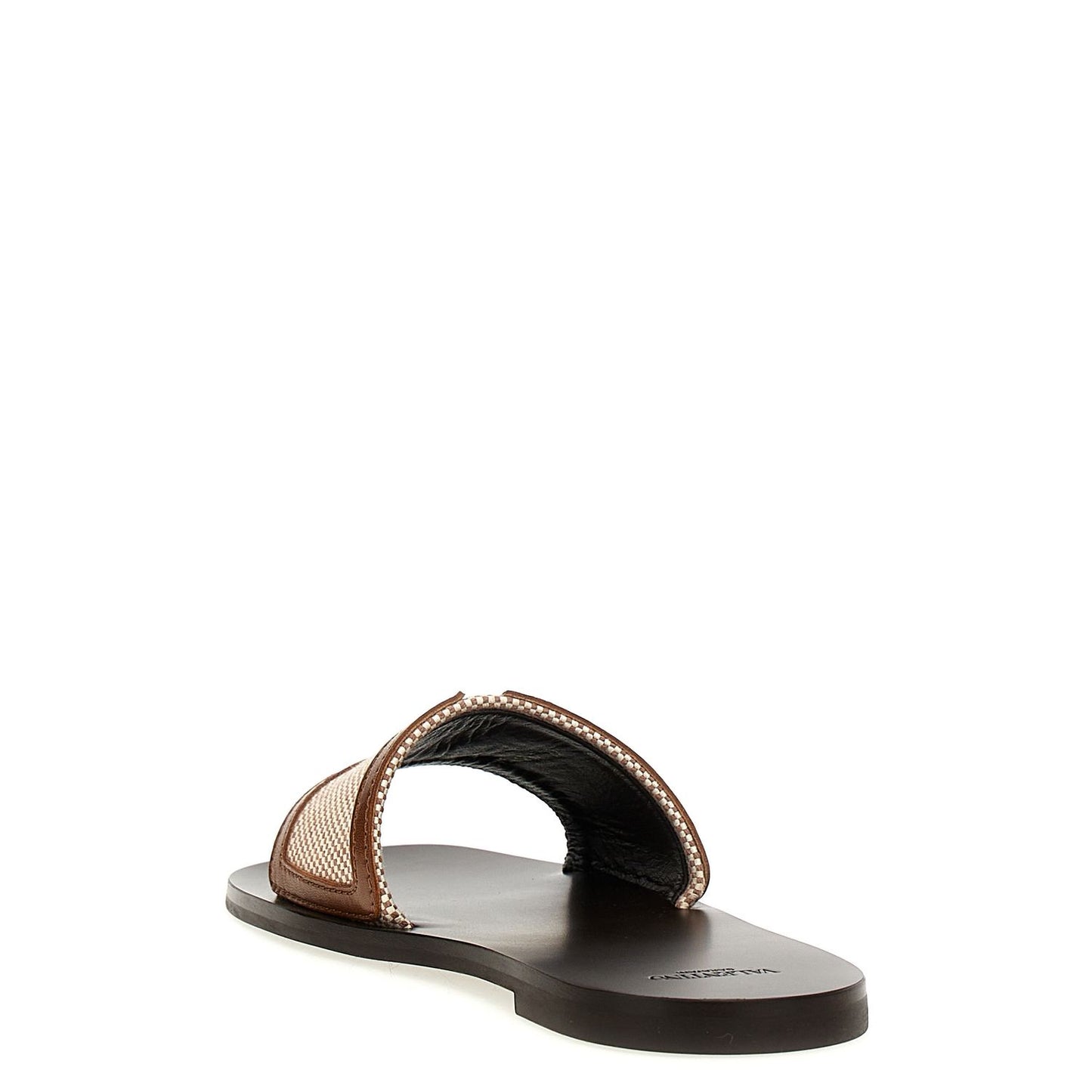 Valentino Garavani Brown Cotton Slides
