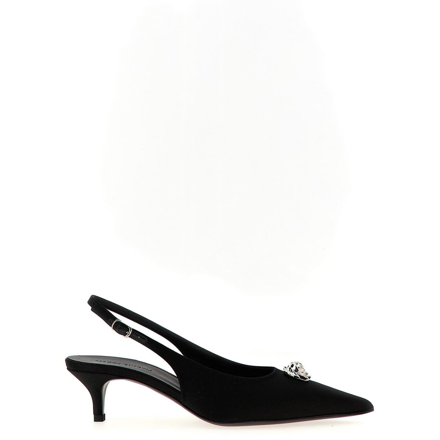 Magda Butrym Black Silk Mid Heel Pumps