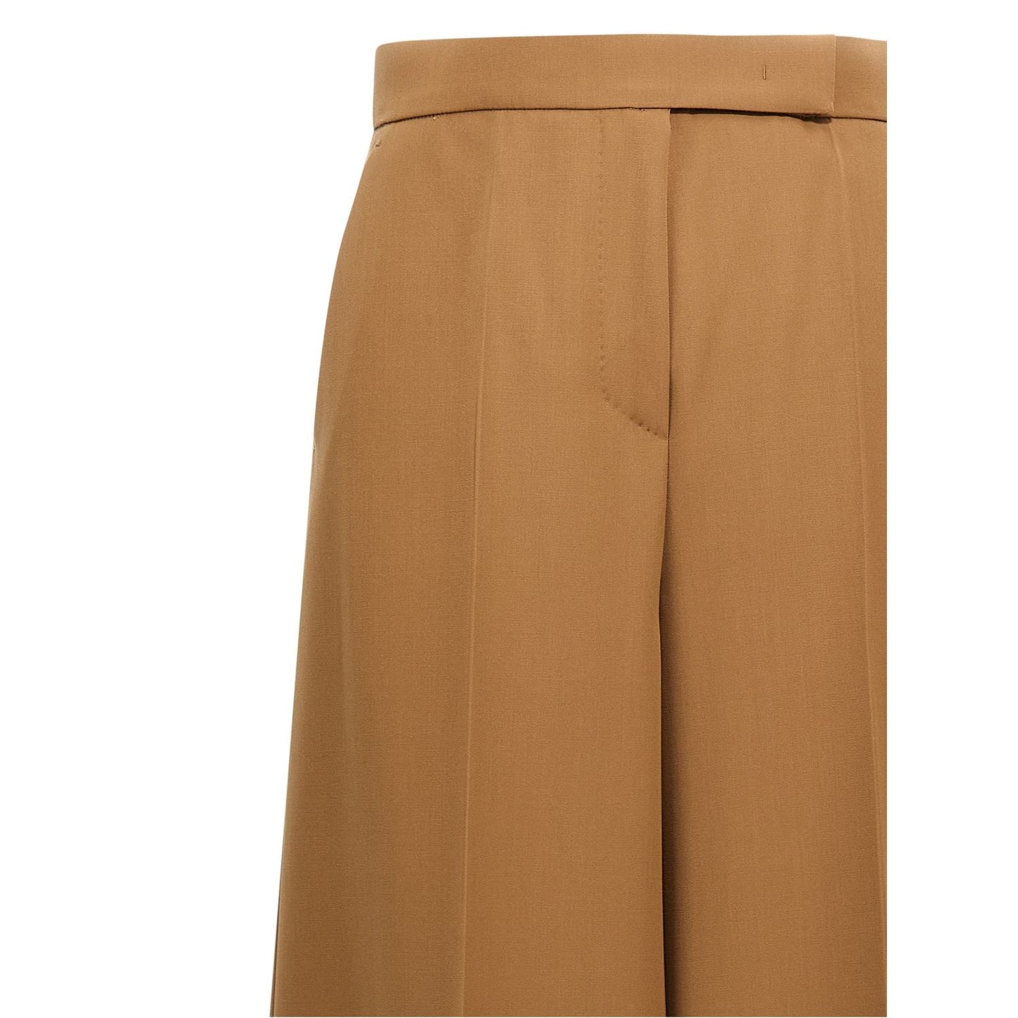 Max Mara Brown Virgin Wool Casual Pants