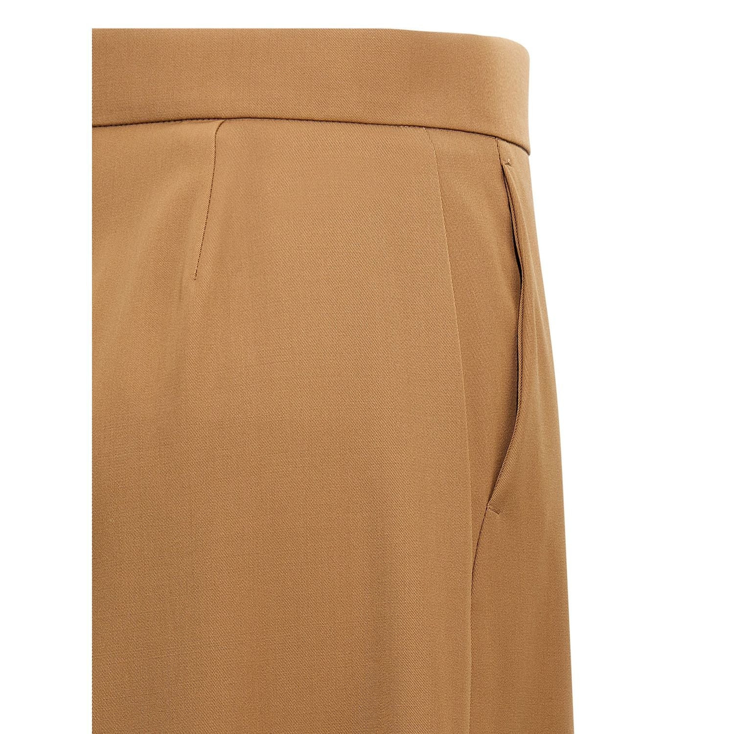 Max Mara Brown Virgin Wool Casual Pants