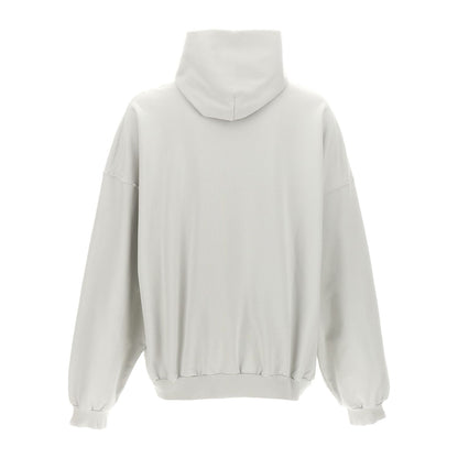 Balenciaga White Cotton Sweatshirt