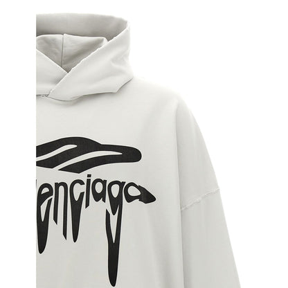 Balenciaga White Cotton Sweatshirt