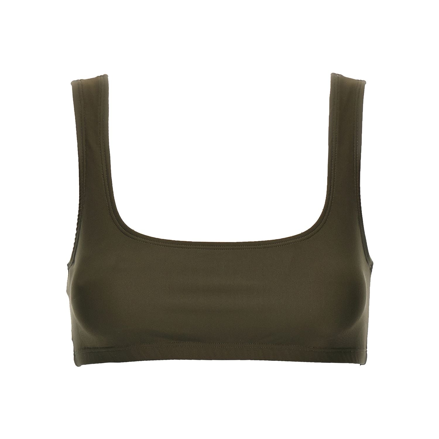 The Andamane Brown Polyamide Tank Tops