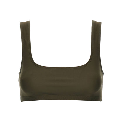The Andamane Brown Polyamide Tank Tops